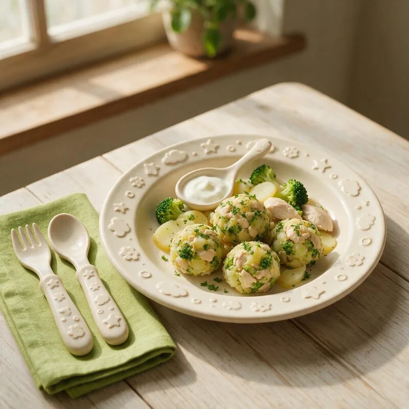 Foto de la receta bolitas de brocoli pollo y papa