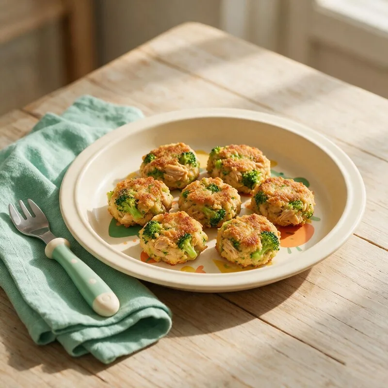 Foto de la receta croquetas de pollo y brocoli
