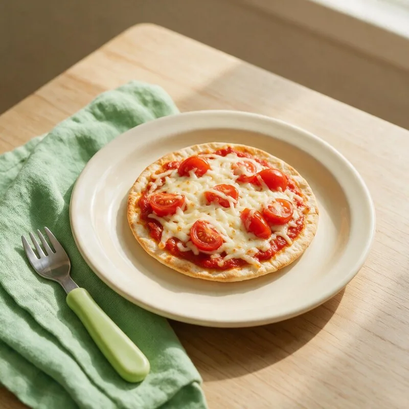 Foto de la receta mini pizza casera con tomates cherry